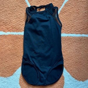 Five Dancewear Leotard, Black w/Mesh, Youth X-Large